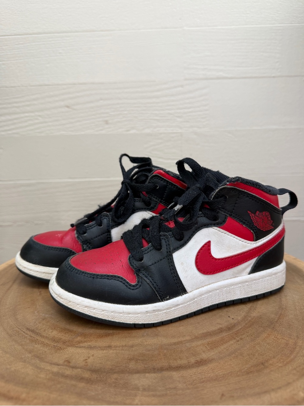 Jordan Kids Black, Red & White High-Top Sneakers
